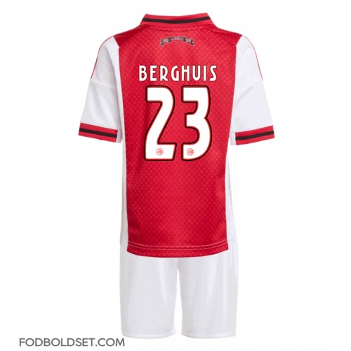 Ajax Steven Berghuis #23 Hjemme Trøje Børn 2025-26 Kortærmet (+ Korte bukser)